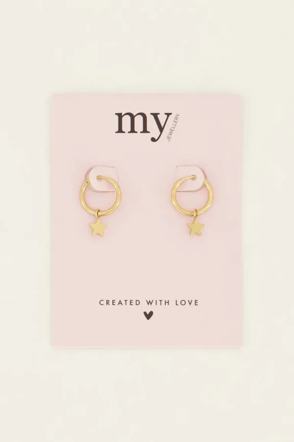 My Jewellery Oorringen met sterretje - Goud MJ07890-1200