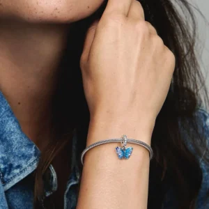 Pandora Blue Murano Glass Butterfly Dangle Charm 792698C01