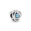 Pandora December Geboortesteen Turkooisblauwe Oneindige Cirkel Bedel 790064C02