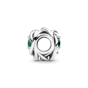 Pandora Mei Geboortesteen Groene Oneindige Cirkel Bedel 790065C08