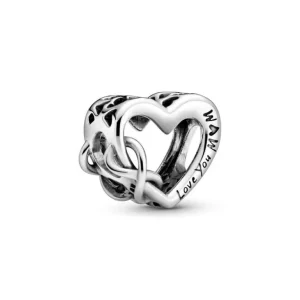 Pandora Oneindig Hart Bedel met Tekst 'Love You Mum' 798825C00