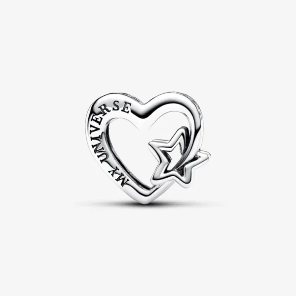Pandora Opengewerkte Familie Hart & Ster Bedel 792829C00