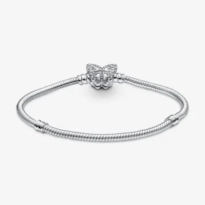 Pandora Pandora Moments Snake Chain Armband met Vlindersluiting 590782C01