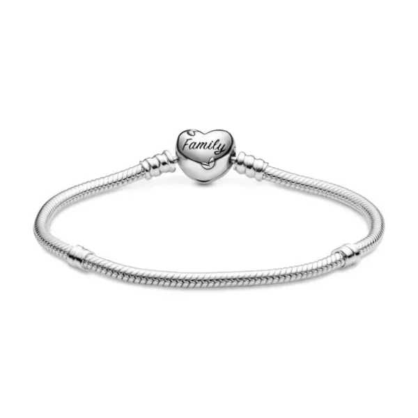 Pandora Pandora Moments Stamboom Snake Chain Armband met Hartsluiting 598827C01