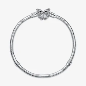 Pandora Pandora Moments Snake Chain Armband met Vlindersluiting 590782C01