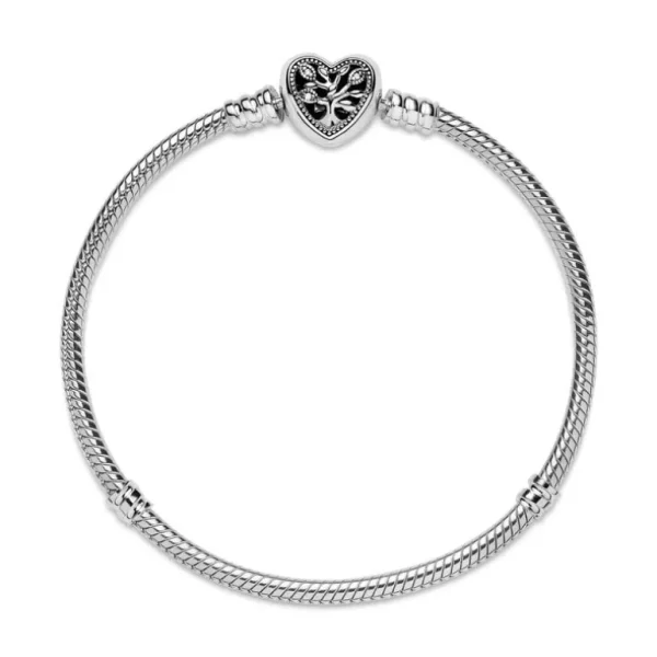Pandora Pandora Moments Stamboom Snake Chain Armband met Hartsluiting 598827C01