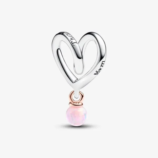 Pandora Tweekleurig Gedraaid Hartbedel 783242C01