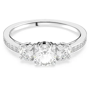 Swarovski Attract Trilogy ring Ronde slijpvorm Zilver/Wit