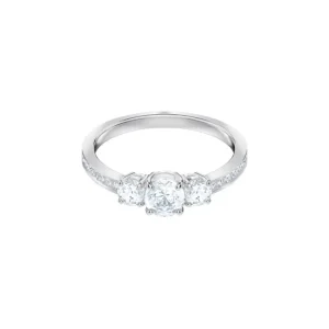 Swarovski Attract Trilogy ring Round - Zilver