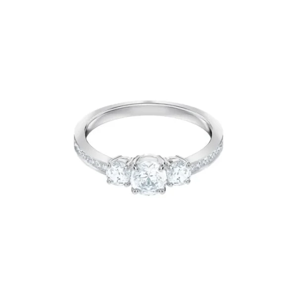 Swarovski Attract Trilogy ring Round - Zilver