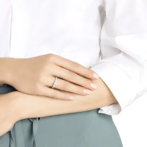 Swarovski Attract Trilogy ring Round - Zilver