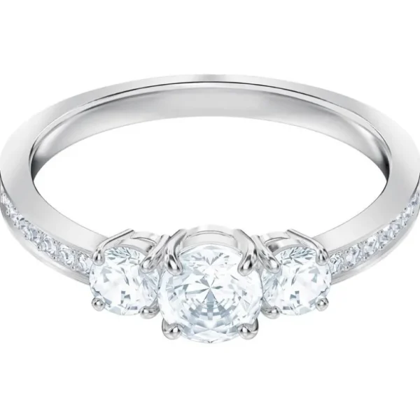 Swarovski Attract Trilogy ring Round - Zilver