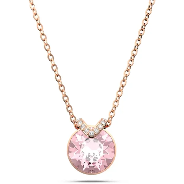 Swarovski Bella ketting met hanger V Ronde vorm Rosé/Roze (38 - 43 cm) 5662088