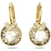 Swarovski Bella oorbellen V Ronde vorm Goud/Bruin 5662093