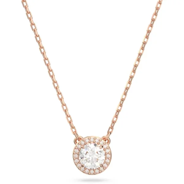 Swarovski Constella ketting met hanger Round Cut Rosé/Wit 5636272