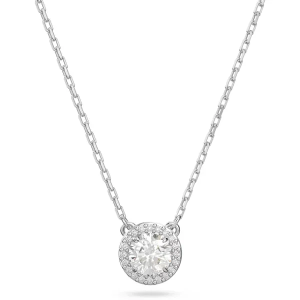 Swarovski Constella ketting met hanger Round Cut Zilver/Wit 5636264