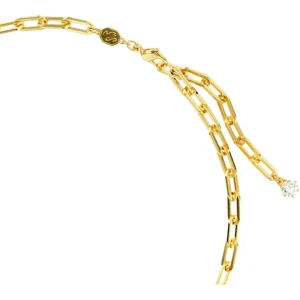 Swarovski Constella ketting Schakels en ronde slijpvorm Goud/Wit 5683354