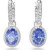 Swarovski Constella oorbellen Ovale slijpvorm Zilver/Blauw 5671817