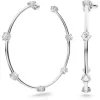 Swarovski Constella oorbellen Round Cut Zilver/Wit (M) 5638698