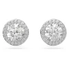 Swarovski Constella oorbellen Round Cut Zilver/Wit 5636269