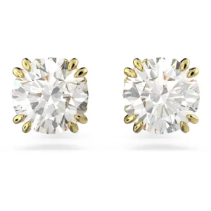 Swarovski Constella oorbellen Round Cut Goud/Wit 5642595