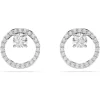 Swarovski Constella oorbellen Ronde slijpvorm Zilver/Wit 5692262