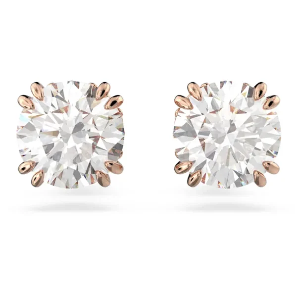 Swarovski Constella oorbellen Ronde slijpvorm Rosé/Wit 5638801