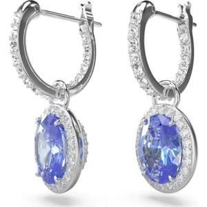 Swarovski Constella oorbellen Ovale slijpvorm Zilver/Blauw 5671817