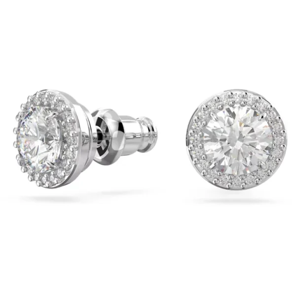 Swarovski Constella oorbellen Round Cut Zilver/Wit 5636269