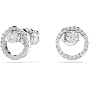 Swarovski Constella oorbellen Ronde slijpvorm Zilver/Wit 5692262