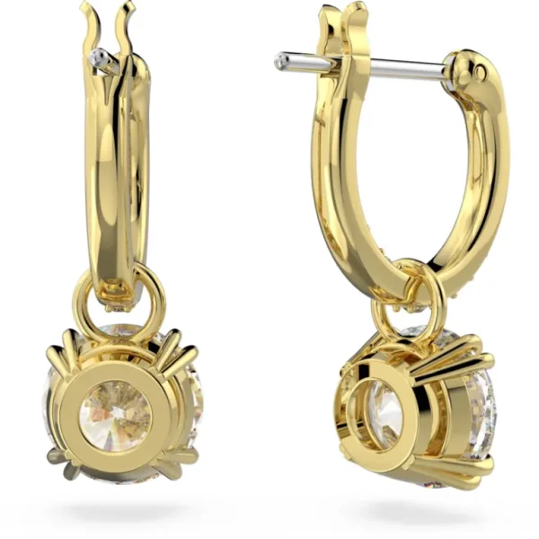 Swarovski Constella oorbellen Round Cut Goud/Wit 5638802