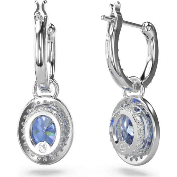 Swarovski Constella oorbellen Ovale slijpvorm Zilver/Blauw 5671817