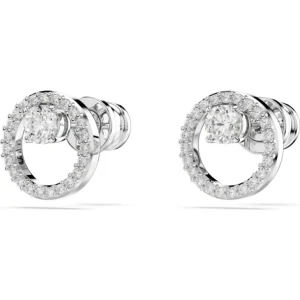 Swarovski Constella oorbellen Ronde slijpvorm Zilver/Wit 5692262