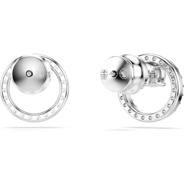 Swarovski Constella oorbellen Ronde slijpvorm Zilver/Wit 5692262