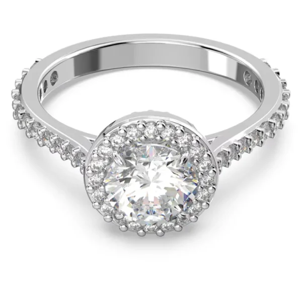 Swarovski Constella ring Cocktailring Round Cut Zilver/Wit