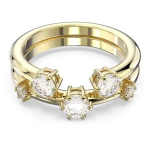 Swarovski Constella ring Set (2) Ronde slijpvorm Goud/Wit