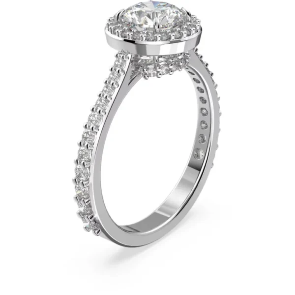 Swarovski Constella ring Cocktailring Round Cut Zilver/Wit