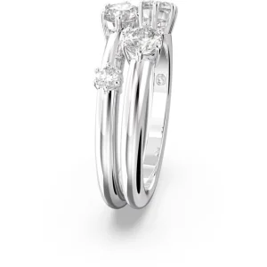 Swarovski Constella ring Set (2) Ronde slijpvorm Zilver/Wit