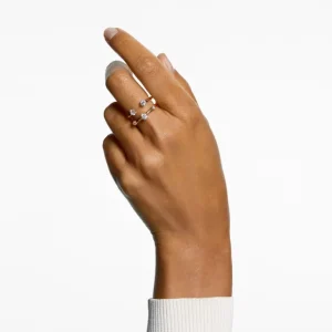 Swarovski Constella ring Set (2) Ronde slijpvorm Goud/Wit