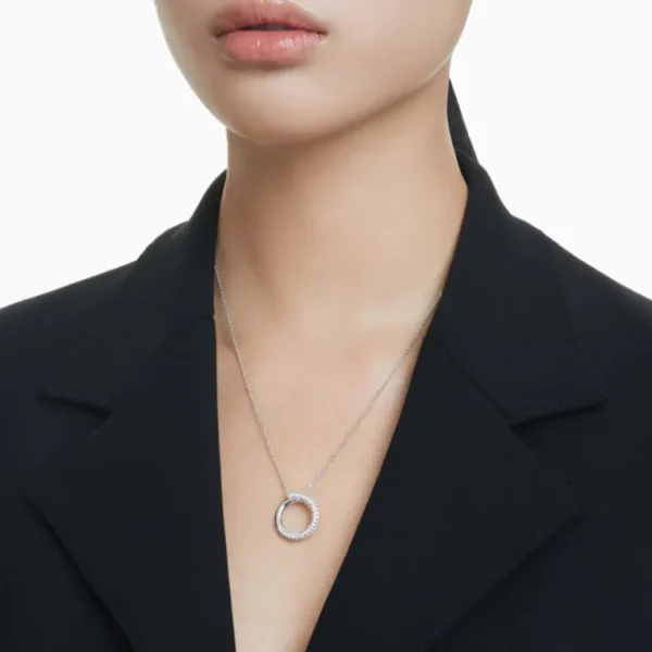 Swarovski Dextera ketting met hanger Halo pave Zilver/Wit 5692737