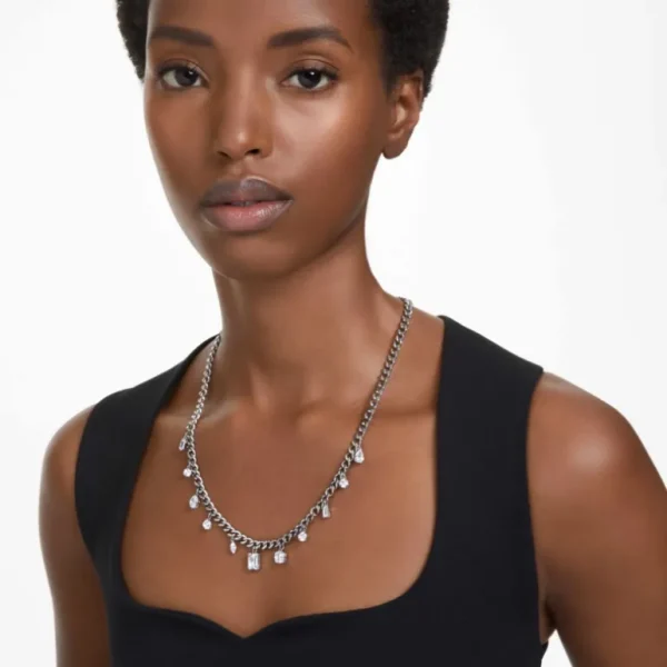 Swarovski Dextera ketting met hanger Dangling Zilver/Wit 5671183