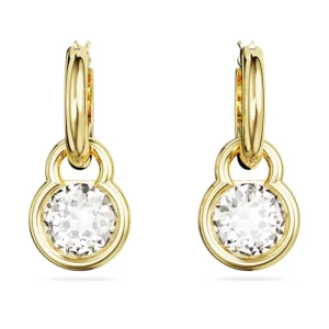 Swarovski Dextera oorbellen Ronde slijpvorm Goud/Wit 5666023