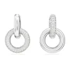 Swarovski Dextera oorbellen Interlinked Hoop Zilver/Wit 5671807