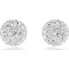 Swarovski Dextera oorbellen Ronde slijpvorm Zilver/Wit 5700290