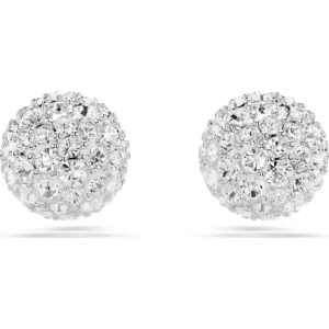 Swarovski Dextera oorbellen Ronde slijpvorm Zilver/Wit 5700290