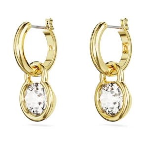 Swarovski Dextera oorbellen Ronde slijpvorm Goud/Wit 5666023