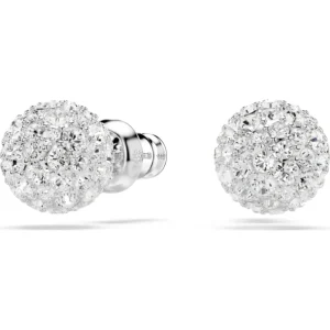 Swarovski Dextera oorbellen Ronde slijpvorm Zilver/Wit 5700290