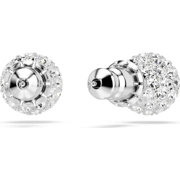 Swarovski Dextera oorbellen Ronde slijpvorm Zilver/Wit 5700290