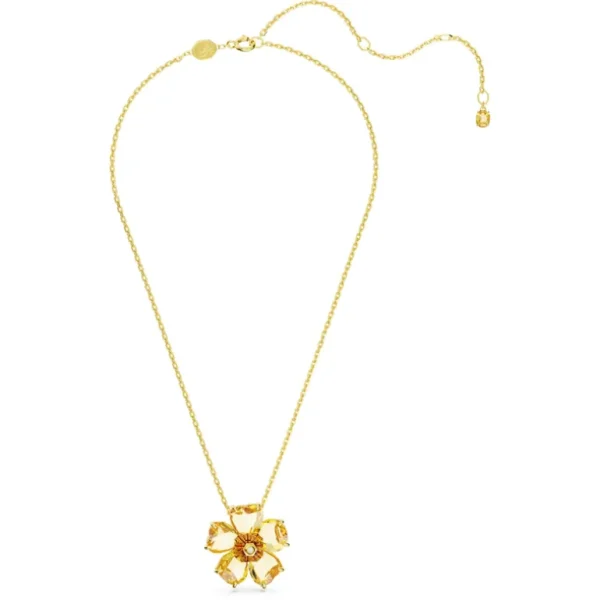 Swarovski Florere ketting met hanger Bloem Goud/Geel (42 cm) 5650570
