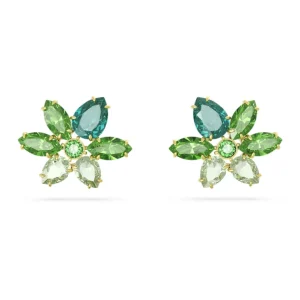 Swarovski Gema oorbellen Bloem Goud/Groen 5658400